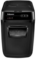 Fellowes AutoMax 200C Aktenvernichter mit Partikelschnitt P-4, 4 x 38 mm, bis 200 Blatt, schwarz