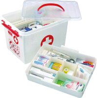 sunware the q-line Erste-Hilfe-Box 22,0 l weiß/rot 40,0 x 30,0 x 26,0 cm, 1 St.