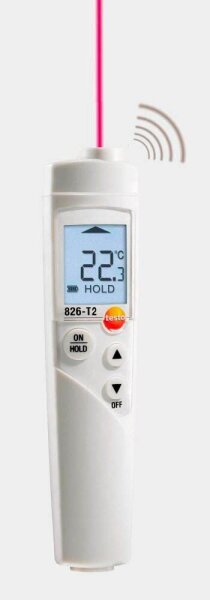 testo 826-T2 Infrarot-Lebensmittelthermometer weiß