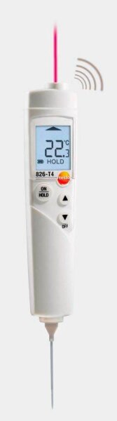 testo 826-T4 Infrarot- und Kerntemperatur-Lebensmittelthermometer weiß