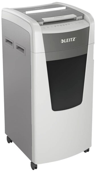LEITZ IQ Autofeed Office Pro 600 Aktenvernichter mit Partikelschnitt P-5, 2 x 15 mm, bis 600 Blatt, weiß