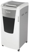 LEITZ IQ Autofeed Office Pro 600 Aktenvernichter mit Partikelschnitt P-5, 2 x 15 mm, bis 600 Blatt, weiß