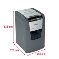 Rexel Optimum AutoFeed+ 130X Aktenvernichter mit Partikelschnitt P-4, 4 x 28 mm, bis 130 Blatt, schwarz