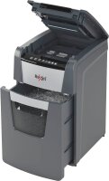 Rexel Optimum AutoFeed+ 130X Aktenvernichter mit Partikelschnitt P-4, 4 x 28 mm, bis 130 Blatt, schwarz