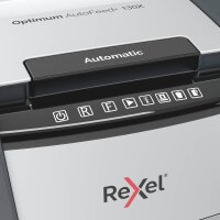 Rexel Optimum AutoFeed+ 130X Aktenvernichter mit Partikelschnitt P-4, 4 x 28 mm, bis 130 Blatt, schwarz