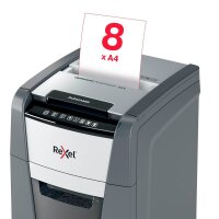 Rexel Optimum AutoFeed+ 90X Aktenvernichter mit Partikelschnitt P-4, 4 x 28 mm, bis 90 Blatt, schwarz