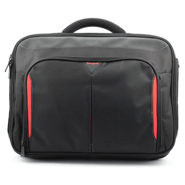 Targus Laptoptasche Classic+ Kunstfaser schwarz/rot CN415EU bis 39,6 cm (15,6 Zoll)