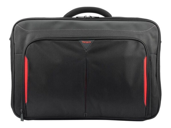 Targus Laptoptasche Classic+ Kunstfaser schwarz/rot CN418EU bis 45,7 cm (18 Zoll