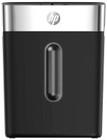 HP OneShred 8CC Aktenvernichter mit Partikelschnitt P-4, 5 x 18 mm, bis 8 Blatt, schwarz, silber