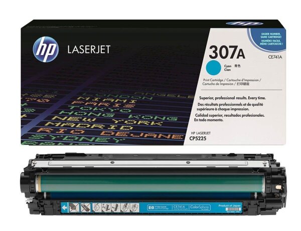HP 307A (CE741A) cyan Tonerkartusche