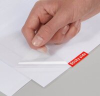 LMG Laminierfolien Sticky Side, non permanent glänzend für A4 80 micron selbstklebender Rücken, 100 St.