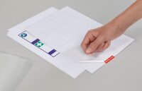LMG Laminierfolien Sticky Side, non permanent glänzend für A4 80 micron selbstklebender Rücken, 100 St.