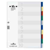 DURABLE Ordnerregister Vollformat, Überbreite blanko...