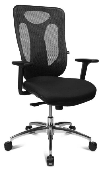 Topstar Bürostuhl Sitness Net Pro 100, NN39T T20 Stoff schwarz, Gestell alu
