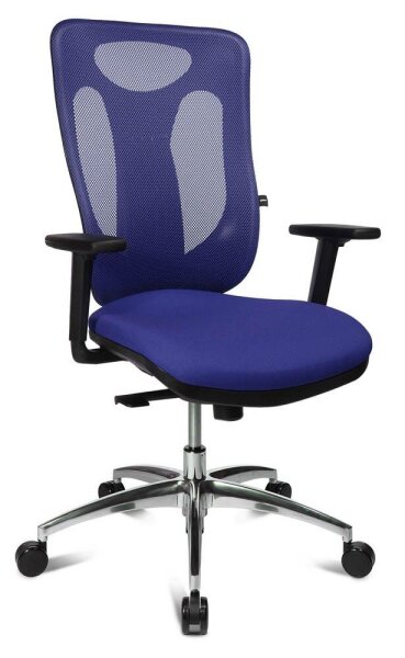 Topstar Bürostuhl Sitness Net Pro 100, NN39T T38 Stoff blau, Gestell alu