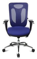 Topstar Bürostuhl Sitness Net Pro 100, NN39T T38 Stoff blau, Gestell alu