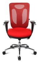 Topstar Bürostuhl Sitness Net Pro 100, NN39T T31 Stoff rot, Gestell alu