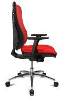 Topstar Bürostuhl Sitness Net Pro 100, NN39T T31 Stoff rot, Gestell alu