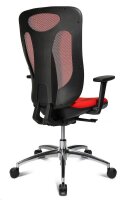 Topstar Bürostuhl Sitness Net Pro 100, NN39T T31 Stoff rot, Gestell alu