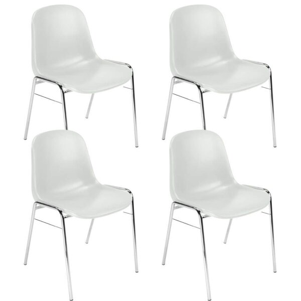 Nowy Styl Schalenstühle Beta grau Kunststoff, 4 St.