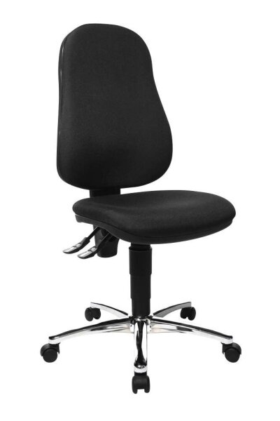 Topstar Bürostuhl Point 60, 8169G20 Stoff schwarz, Gestell chrom