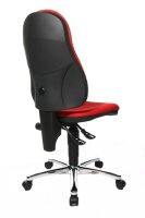 Topstar Bürostuhl Point 60, 8169G21 Stoff rot, Gestell chrom