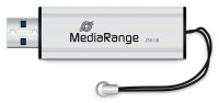 MediaRange USB-Stick schwarz, silber 256 GB, 1 St.