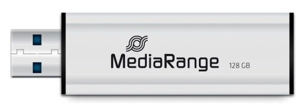 MediaRange USB-Stick schwarz, silber 128 GB, 1 St.