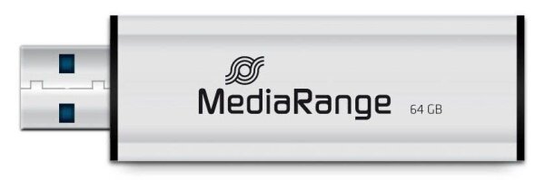 MediaRange USB-Stick schwarz, silber 64 GB, 1 St.