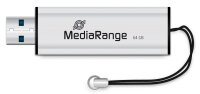 MediaRange USB-Stick schwarz, silber 64 GB, 1 St.