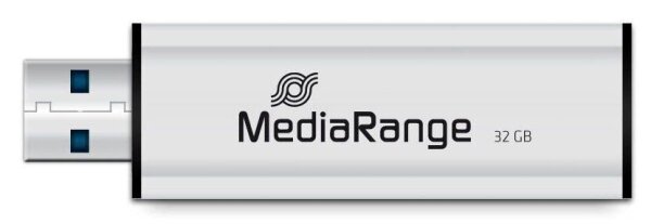 MediaRange USB-Stick schwarz, silber 32 GB, 1 St.