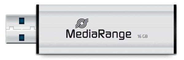 MediaRange USB-Stick schwarz, silber 16 GB, 1 St.