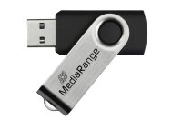 MediaRange USB-Stick schwarz, silber 64 GB