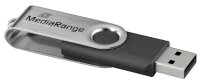 MediaRange USB-Stick schwarz, silber 64 GB