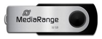 MediaRange USB-Stick schwarz, silber 32 GB