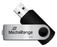 MediaRange USB-Stick schwarz, silber 16 GB, 1 St.