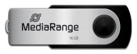 MediaRange USB-Stick schwarz, silber 16 GB, 1 St.