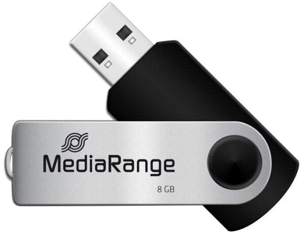 MediaRange USB-Stick schwarz, silber 8 GB, 1 St.