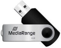 MediaRange USB-Stick schwarz, silber 8 GB, 1 St.