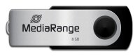 MediaRange USB-Stick schwarz, silber 8 GB, 1 St.