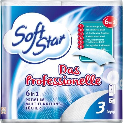 Soft Star Küchenrollen Das Professionelle 3-lagig, 2 Rollen