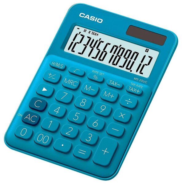 CASIO MS-20UC Tischrechner blau