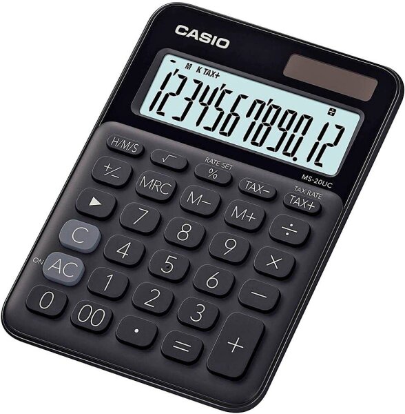 CASIO MS-20UC Tischrechner schwarz