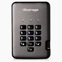 iStorage diskAshur Pro2 1 TB externe HDD-Festplatte grau