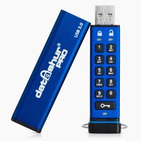 iStorage USB-Stick datAshur Pro blau, schwarz 4 GB, 1 St.