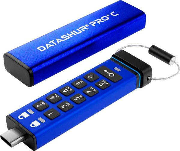 iStorage USB-Stick datAshur PRO+C blau, schwarz 32 GB, 1 St.