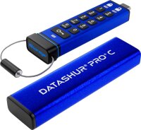 iStorage USB-Stick datAshur PRO+C blau, schwarz 32 GB, 1 St.