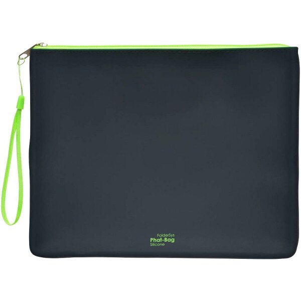 FolderSys Reißverschlussbeutel PHAT BAG DIN A5 schwarz/grün 1,2 mm, 1 St.