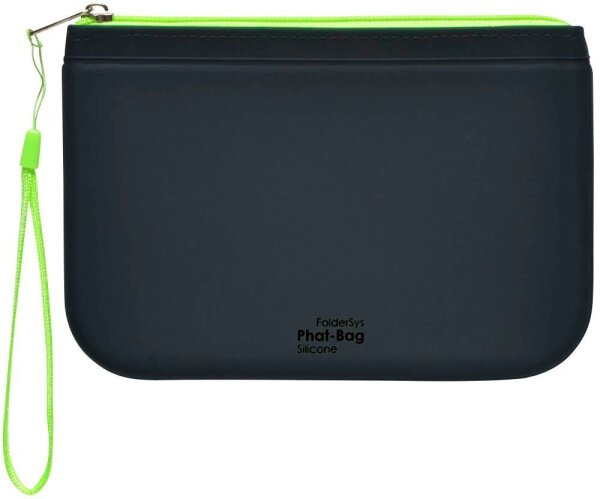 FolderSys Reißverschlussbeutel PHAT BAG DIN A6 schwarz/grün 1,2 mm, 1 St.