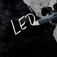 SIGEL Glas-Magnettafel artverum® LED light 91,0 x 46,0 cm World-Map
